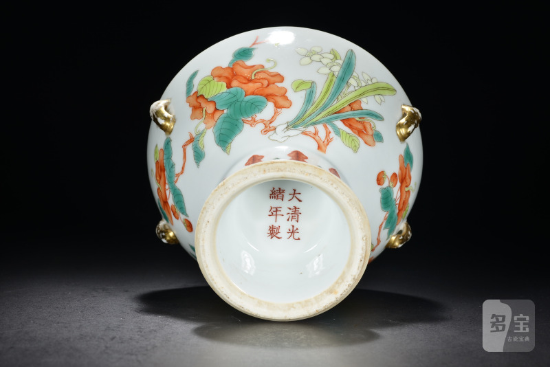 清 粉彩花卉纹温锅 - 图11